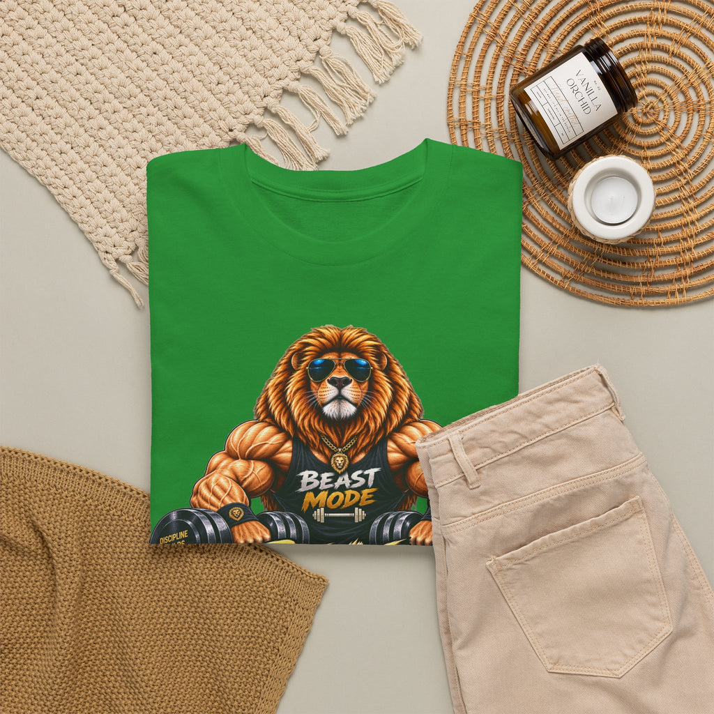 Beast Mode Lion T-Shirt — Workout Gym Fitness Tee