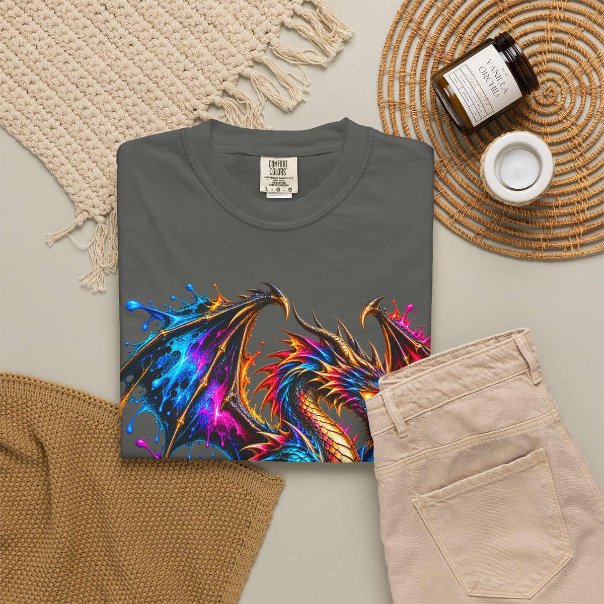 Vibrant Watercolor Dragon T-Shirt