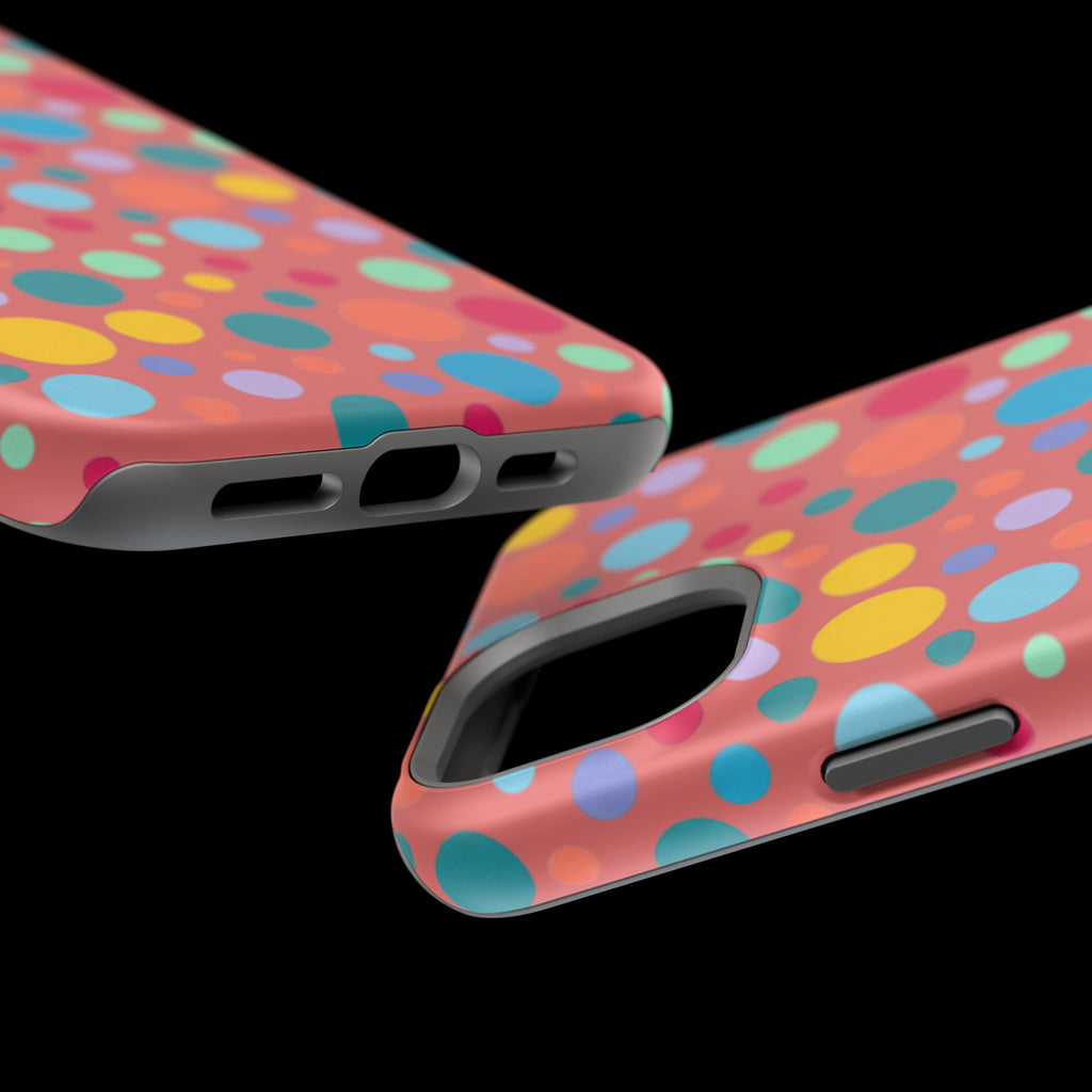 Colorful Polka Dot Magnetic Phone Case — Impact-Resistant, Vibrant Retro Dots