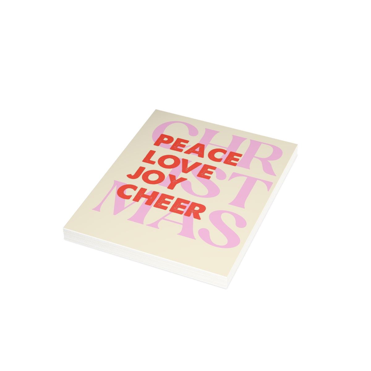 Christmas Peace Love Cheer Postcard Bundles (envelopes included)