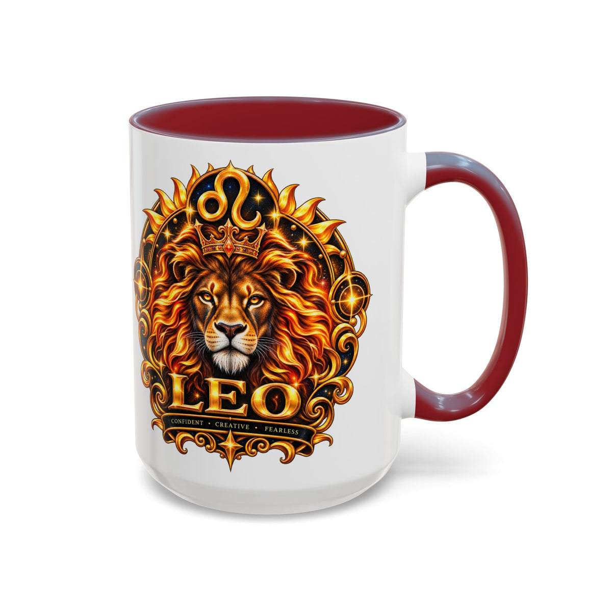 Leo Zodiac Lion Coffee Mug — Astrological Birthday Gift (11/15oz)