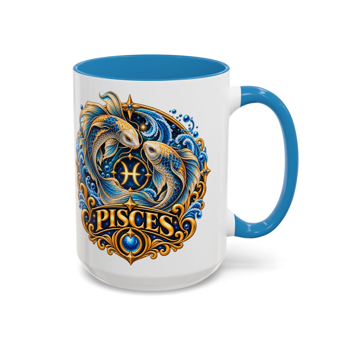 Pisces Zodiac Coffee Mug — Decorative Accent Astrology Mug (11/15oz)