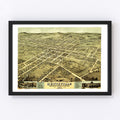 Vintage Map of Huntsville, Alabama 1871