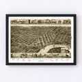 Vintage Map of Montgomery, Alabama 1887