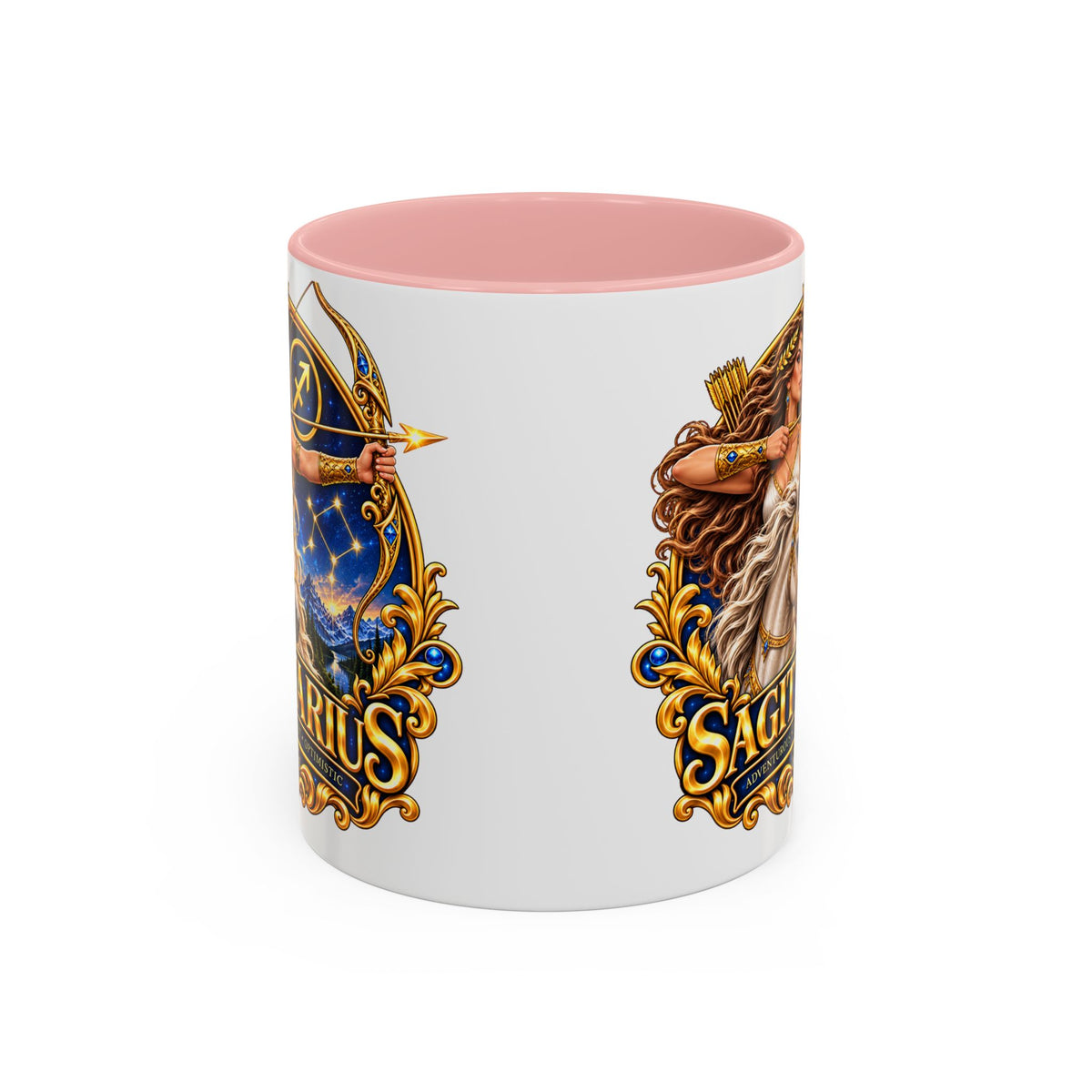 Sagittarius Accent Coffee Mug — Zodiac Archer Design (11/15oz)