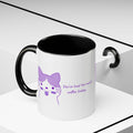 Cute Purple Cat “You’ve Had Too Much Coffee Today” Accent Coffee Mug