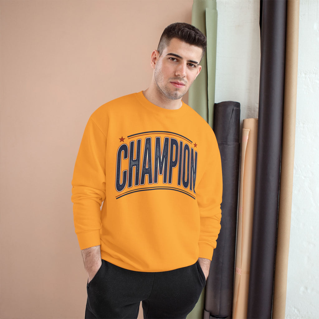 Champion Graphic Sweatshirt — Retro Arch Lettering Pullover