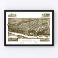 Vintage Map of Tuskaloosa, Alabama 1887