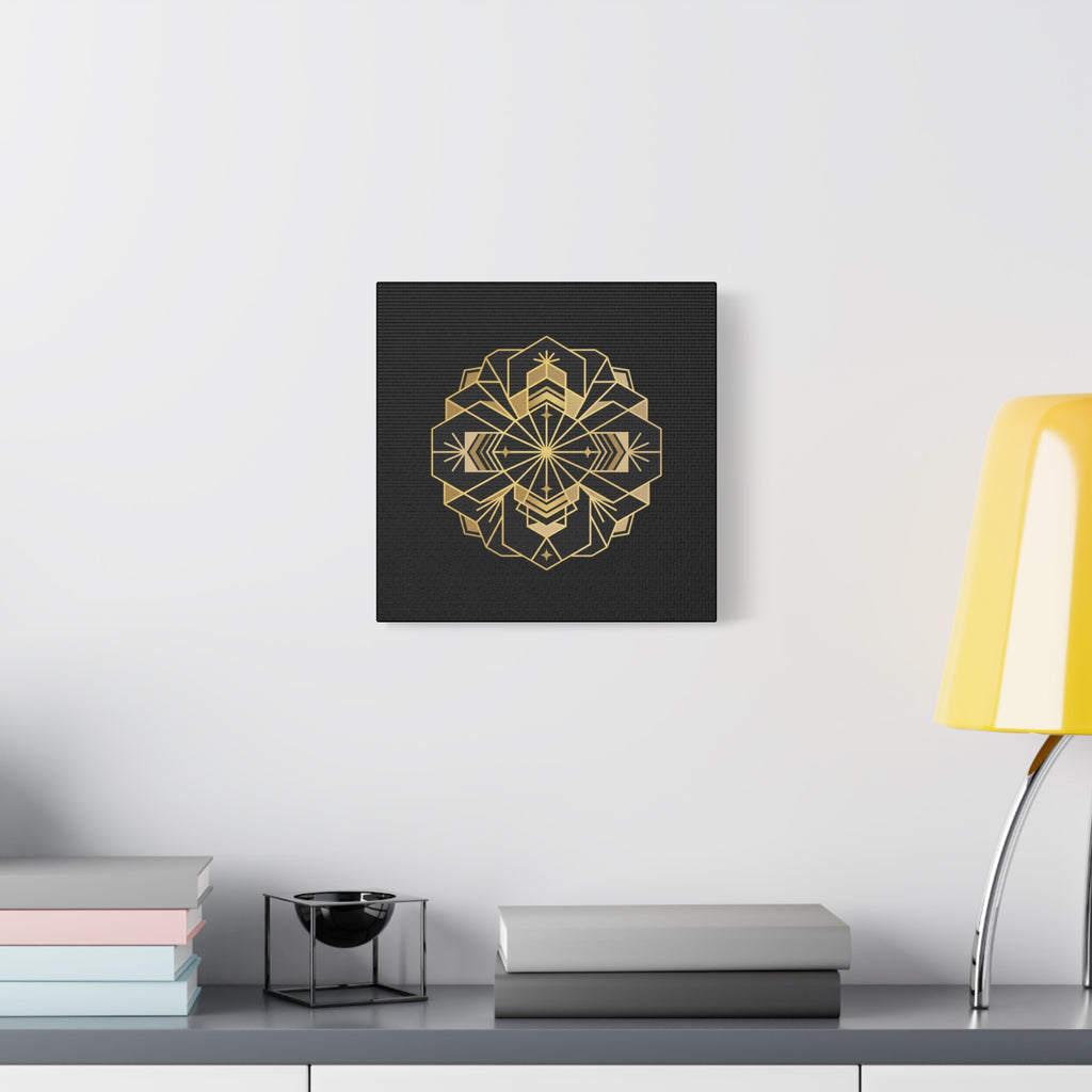 Gold Geometric Mandala Canvas