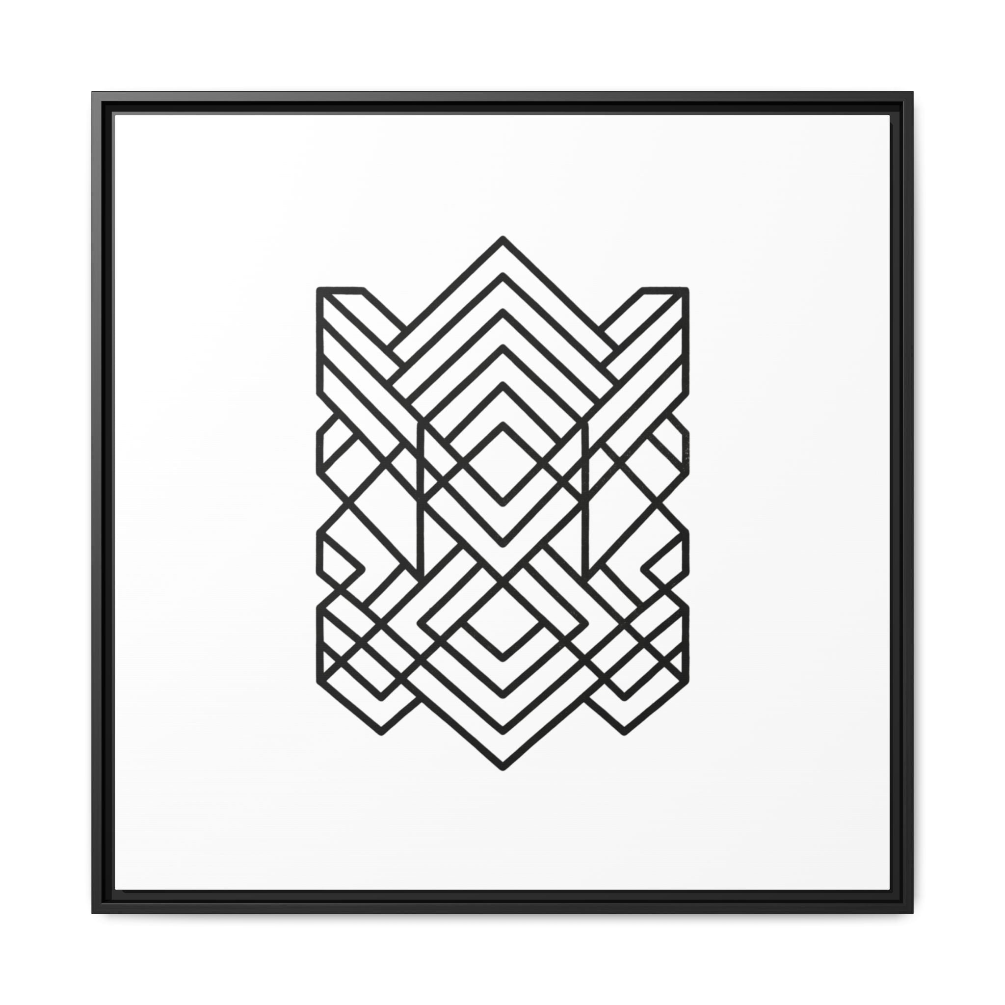Framed Geometric Art Canvas