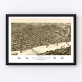 Vintage Map of Little Rock, Arkansas 1887