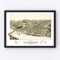 Vintage Map of Van Buren, Arkansas 1888