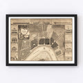Vintage Map of New Orleans, Louisiana 1817