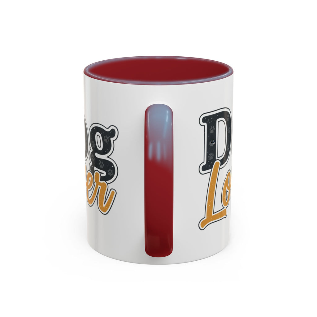 Dog Lover Accent Coffee Mug — 'Dog Lover' 11/15oz Ceramic Mug
