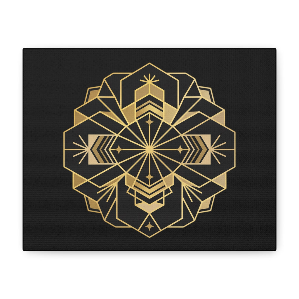 Gold Geometric Mandala Canvas