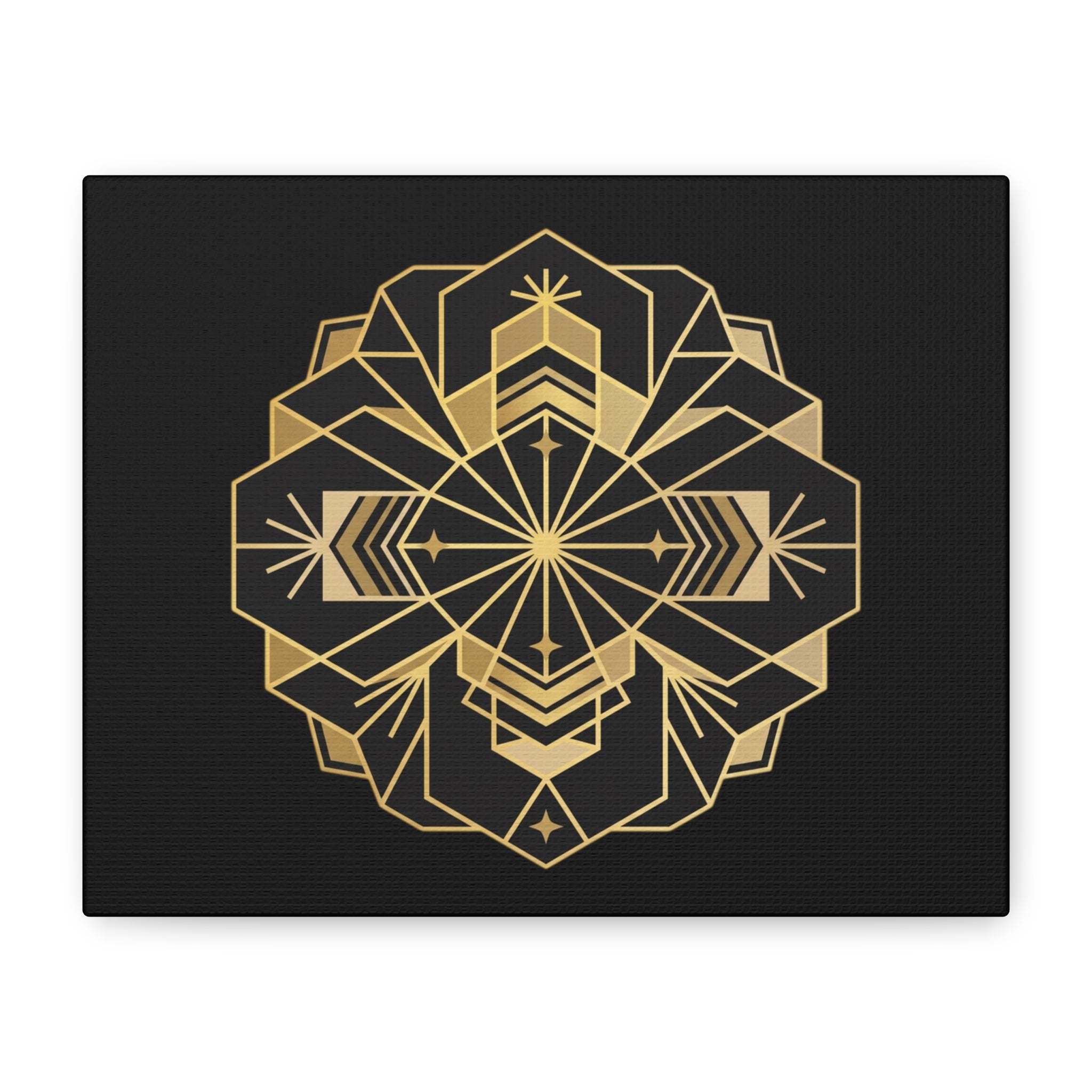 Gold Geometric Mandala Canvas