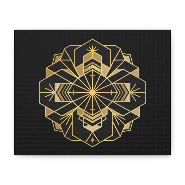 Gold Geometric Mandala Canvas