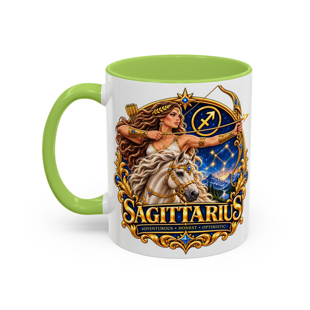 Sagittarius Accent Coffee Mug — Zodiac Archer Design (11/15oz)