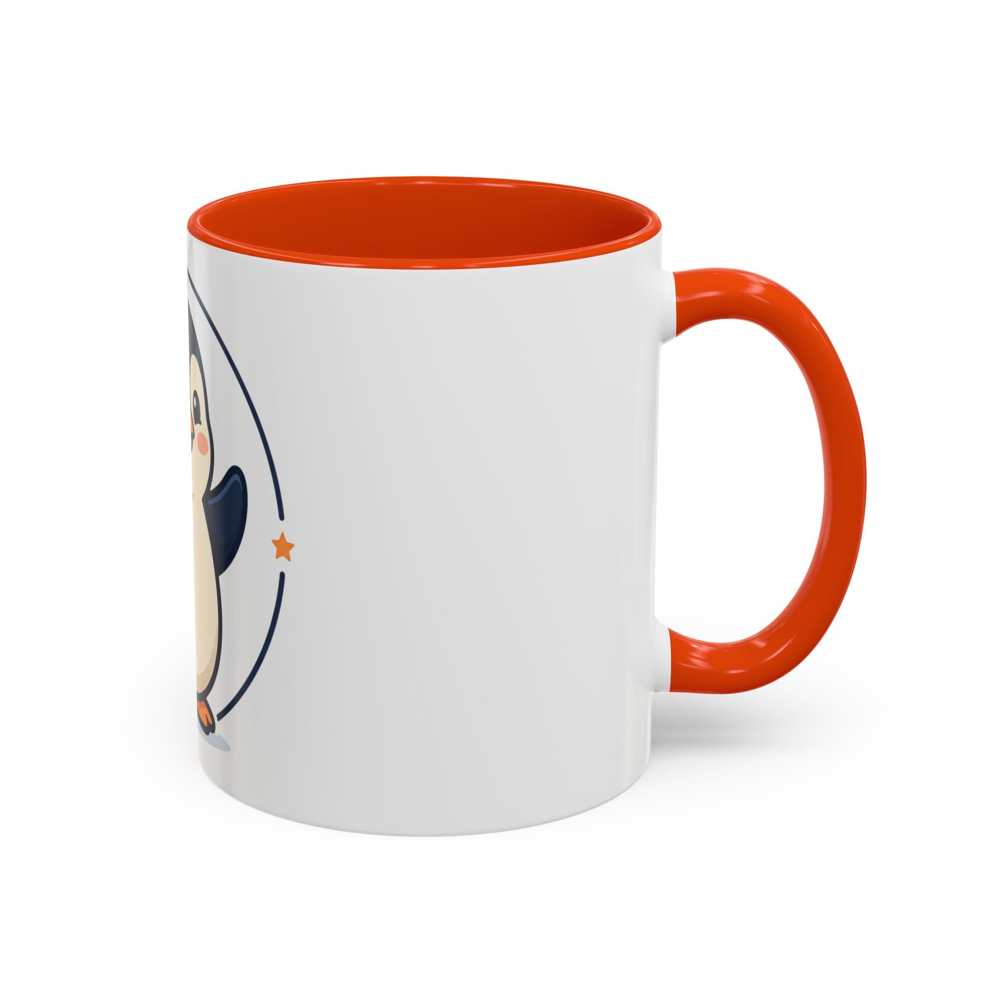 Cute Waving Penguin Mug | 11oz or 15oz Colorful Ceramic