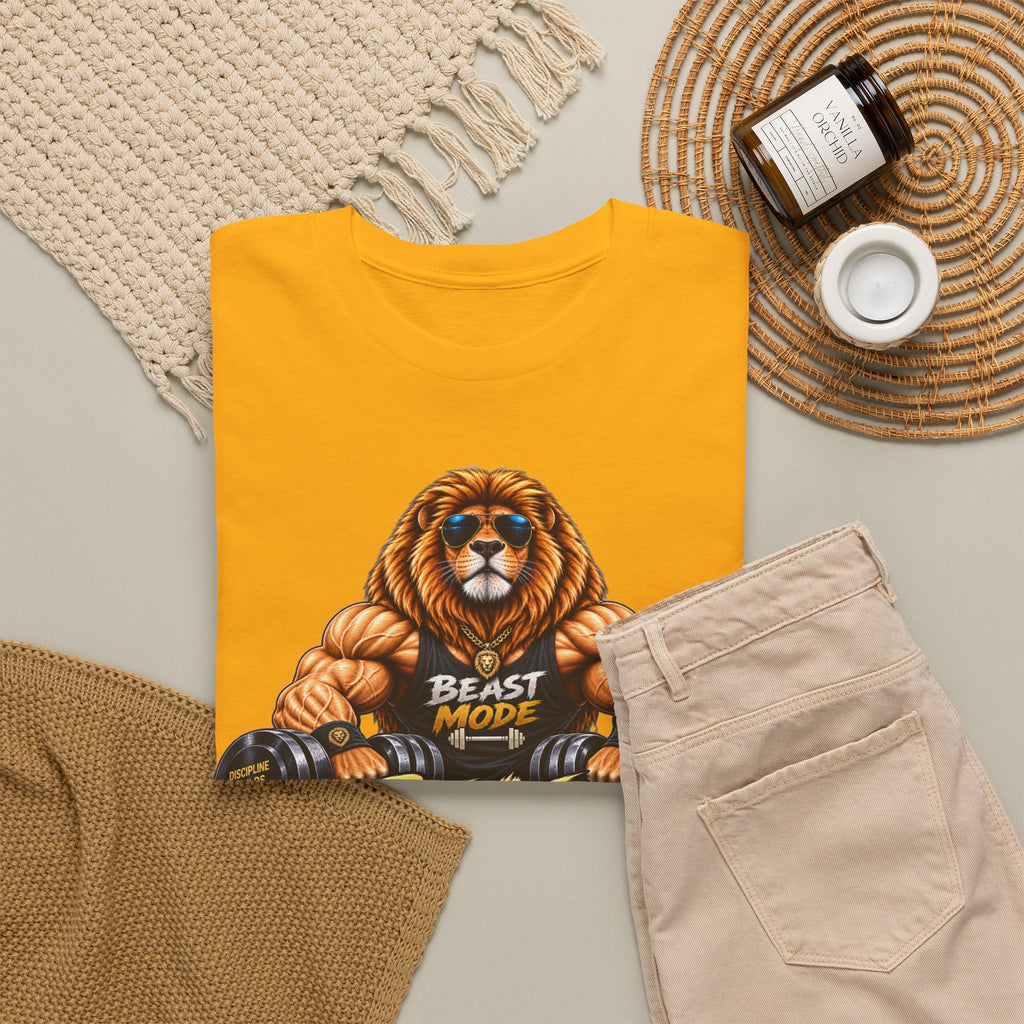 Beast Mode Lion T-Shirt — Workout Gym Fitness Tee