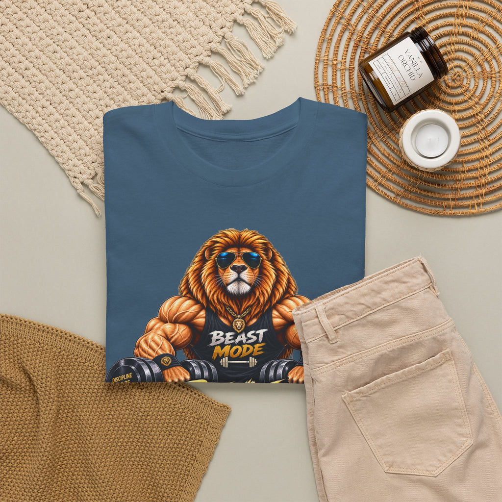 Beast Mode Lion T-Shirt — Workout Gym Fitness Tee
