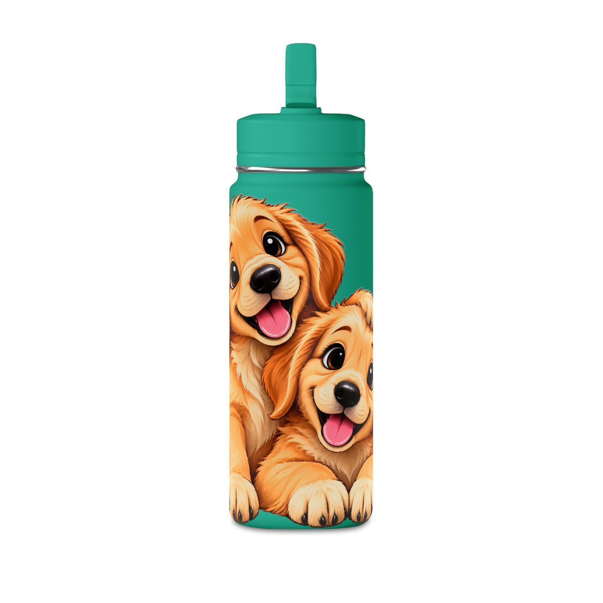 Golden Retriever Puppies Mini Water Bottle