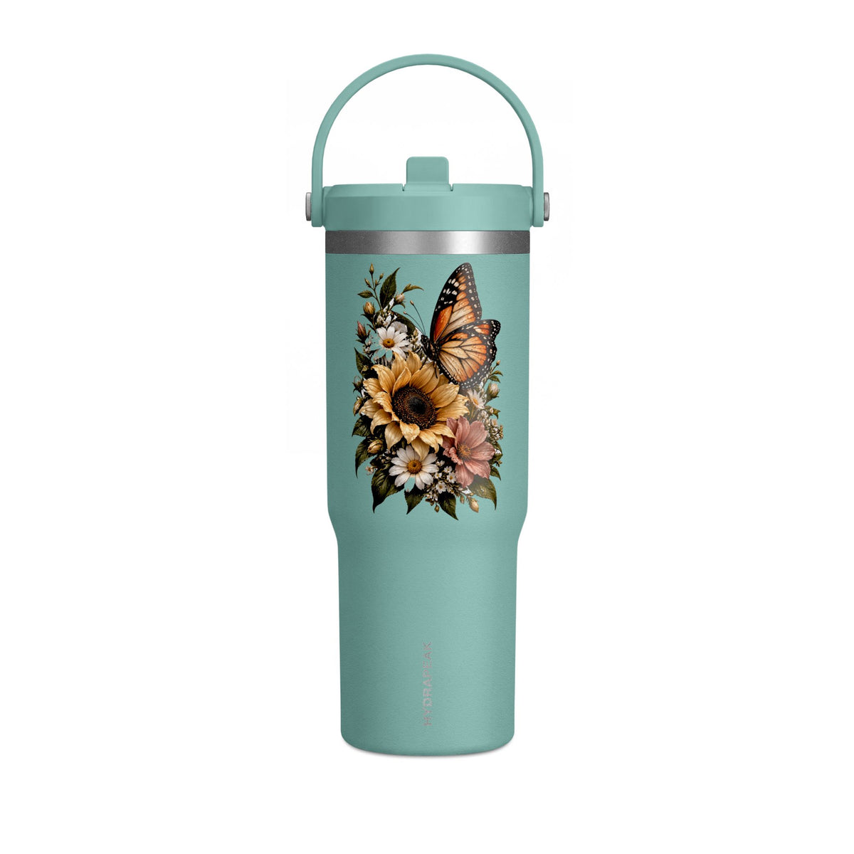 32oz Butterfly and Sunflower Floral Tumbler