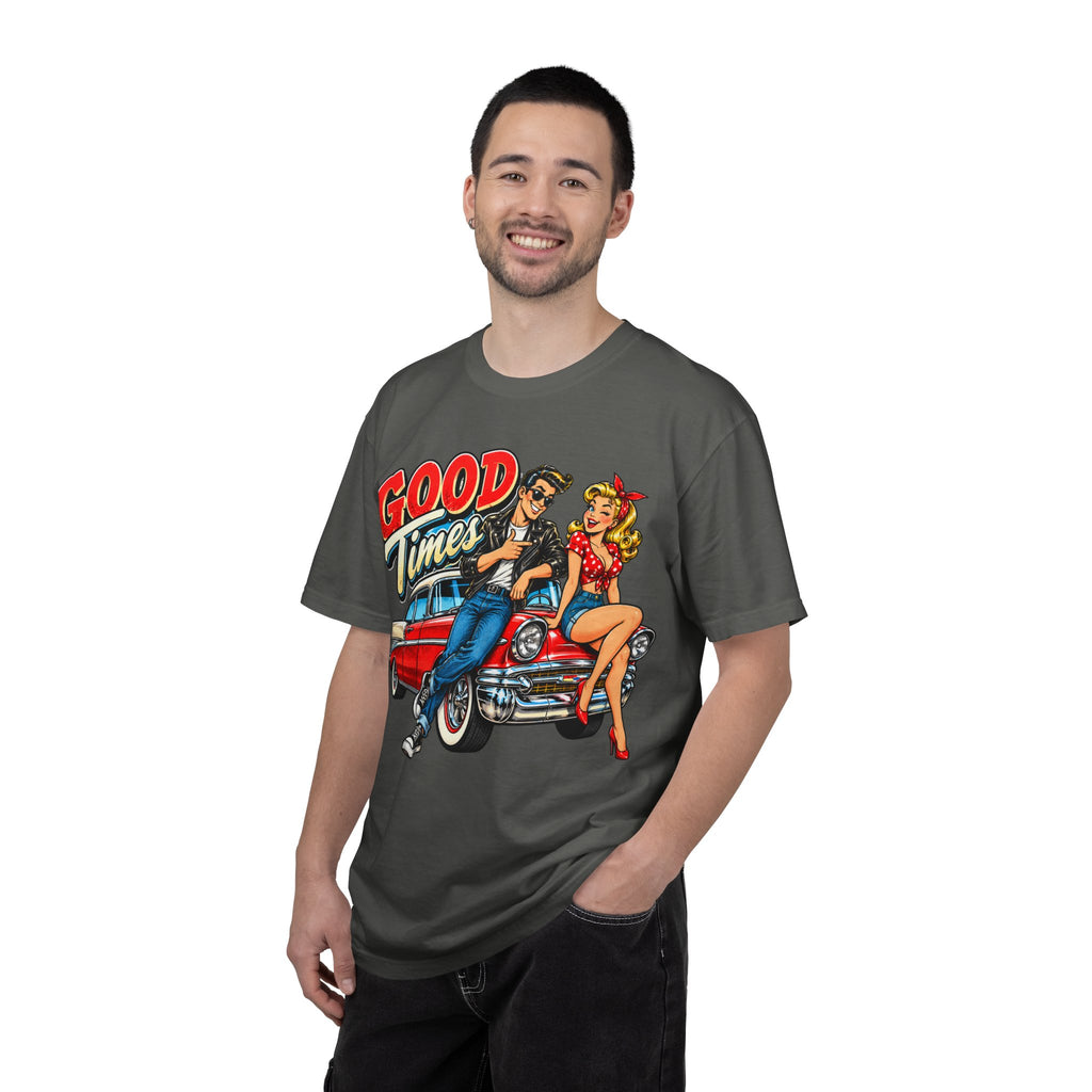 Good Times Retro Car Tee — Vintage 1950s Rockabilly Graphic T‑Shirt