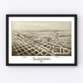 Vintage Map of Clarendon, Texas 1890