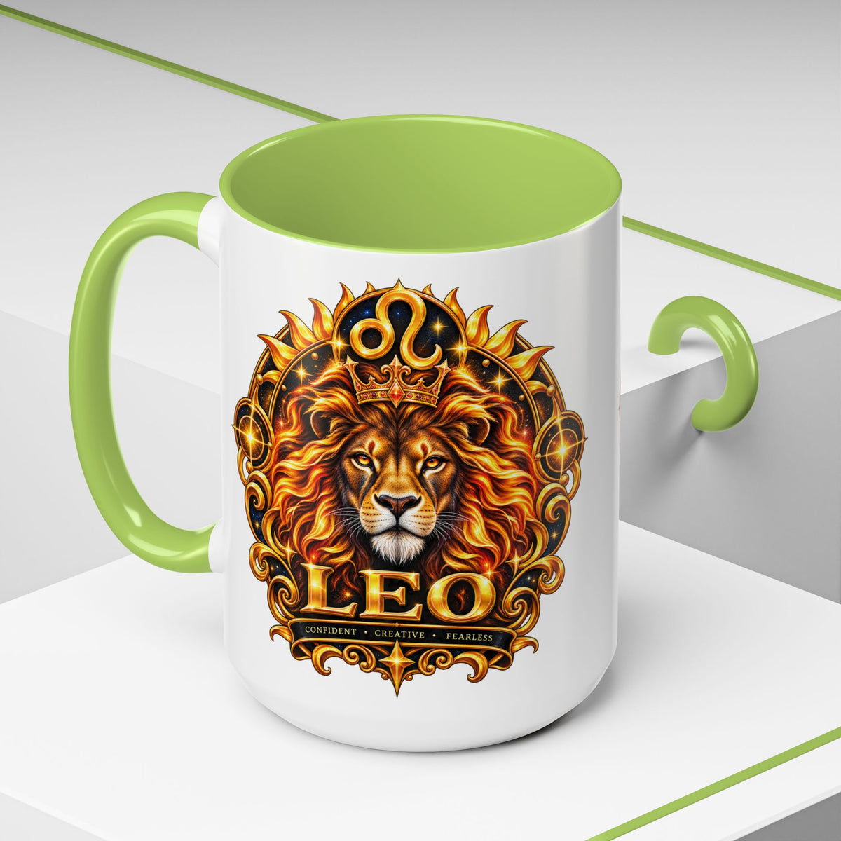 Leo Zodiac Lion Coffee Mug — Astrological Birthday Gift (11/15oz)