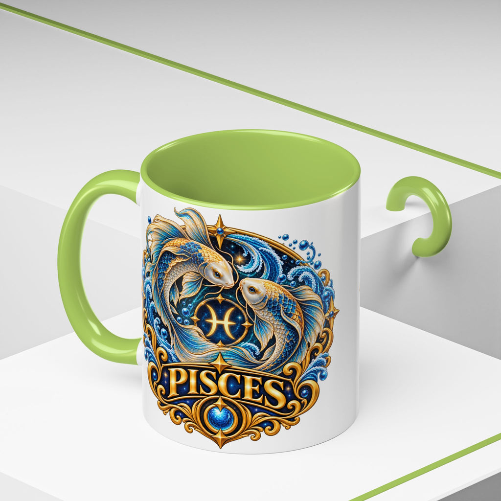 Pisces Zodiac Coffee Mug — Decorative Accent Astrology Mug (11/15oz)