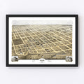 Vintage Map of Denison, Texas 1873