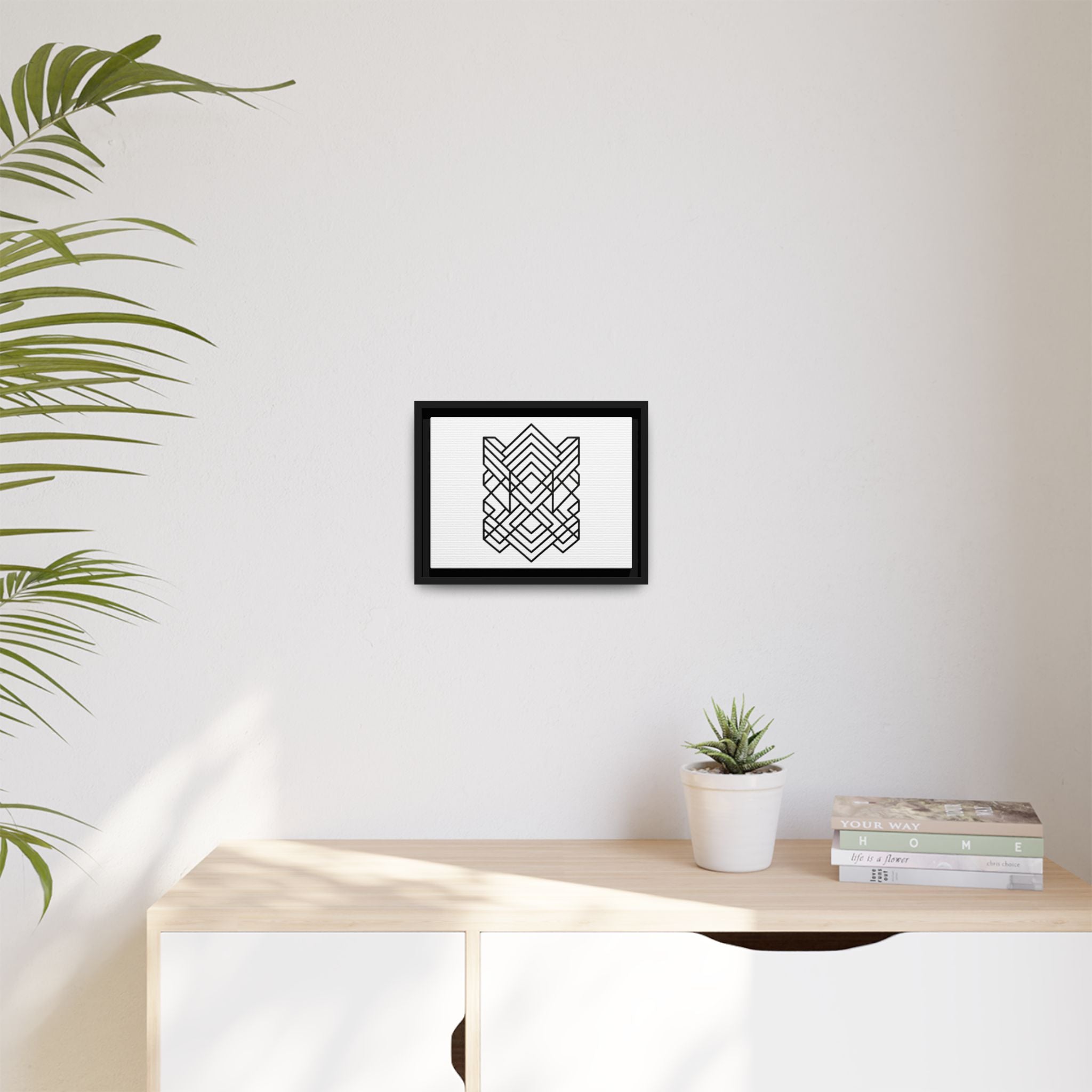 Framed Geometric Art Canvas