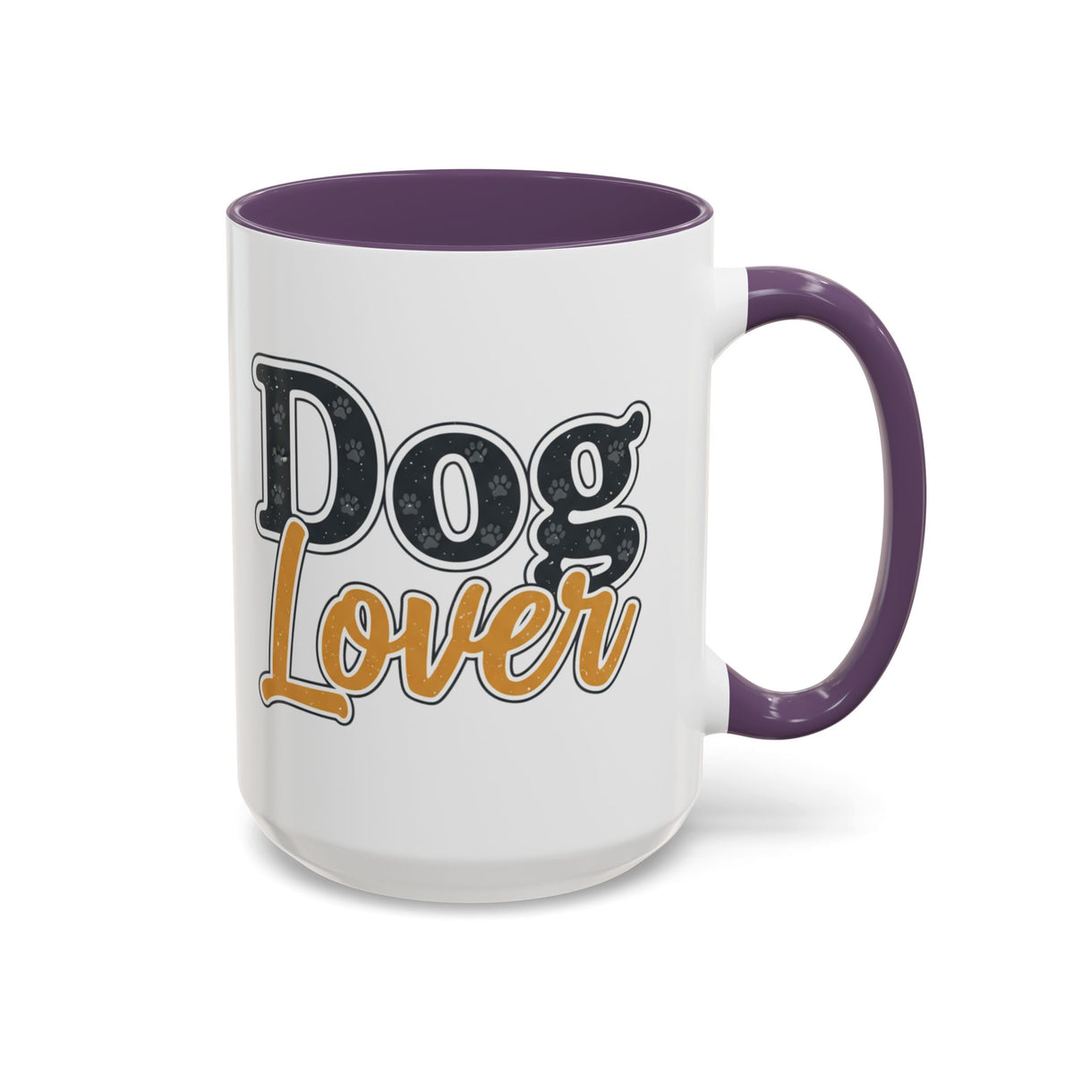 Dog Lover Accent Coffee Mug — 'Dog Lover' 11/15oz Ceramic Mug