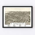Vintage Map of Denison, Texas 1886