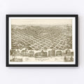 Vintage Map of Denison, Texas 1891
