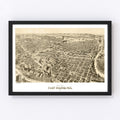 Vintage Map of Fort Worth, Texas 1891