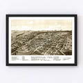 Vintage Map of Greenville, Texas 1886