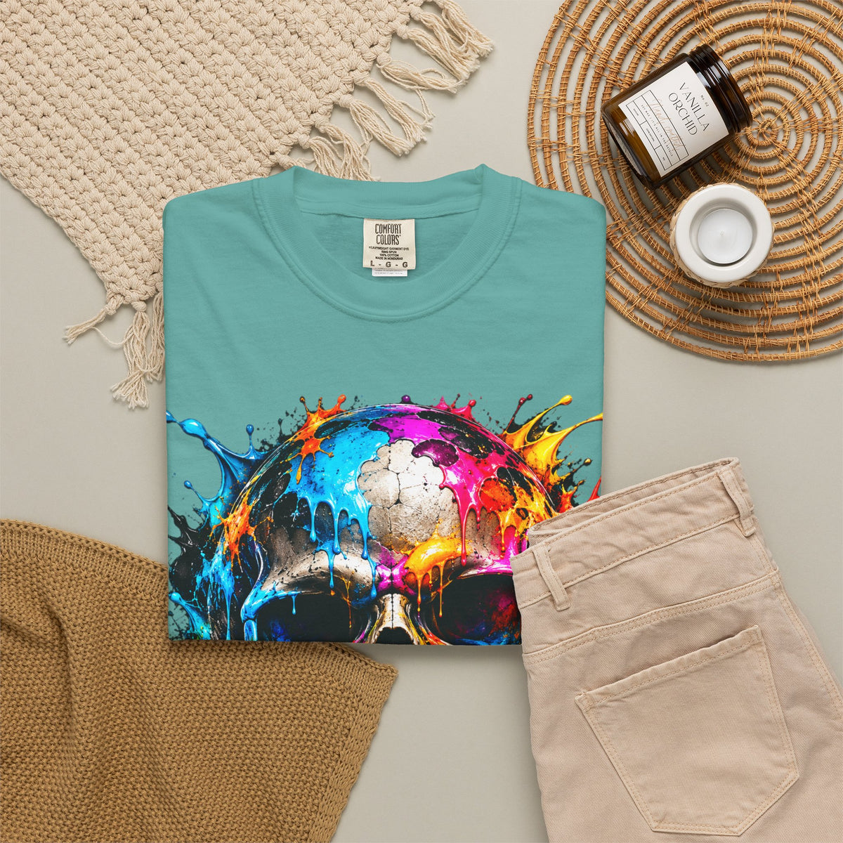 Color Splash Skull T-Shirt