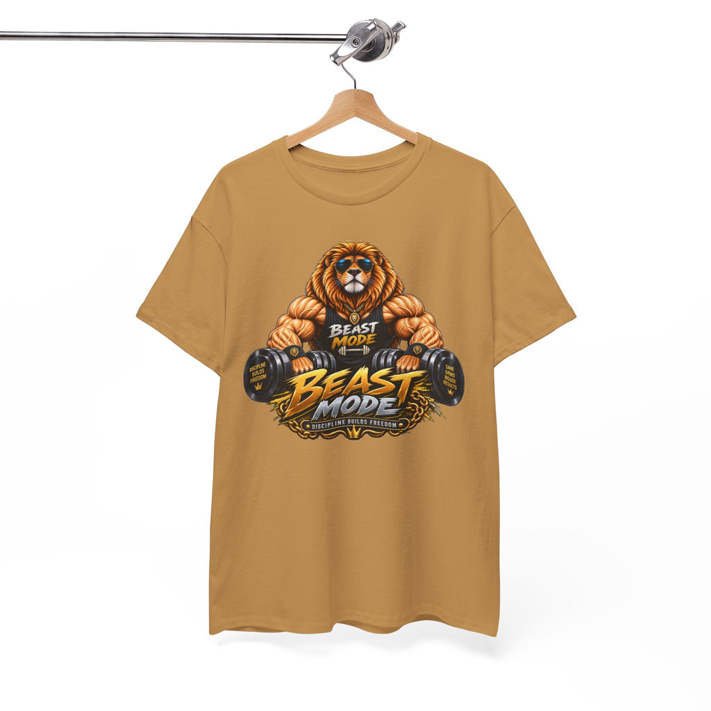 Beast Mode Lion T-Shirt — Workout Gym Fitness Tee