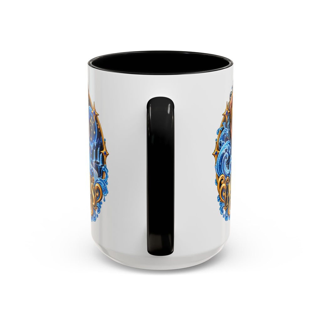 Aquarius Zodiac Coffee Mug — Illustrated Water Bearer Astrology Gift (11/15oz)