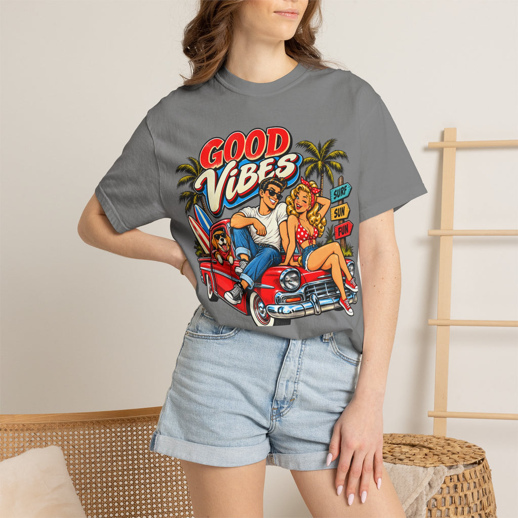 Good Vibes Retro Beach T-Shirt