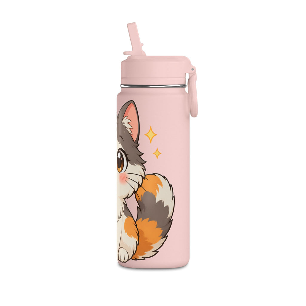Cute Calico Cat Water Bottle, 20oz
