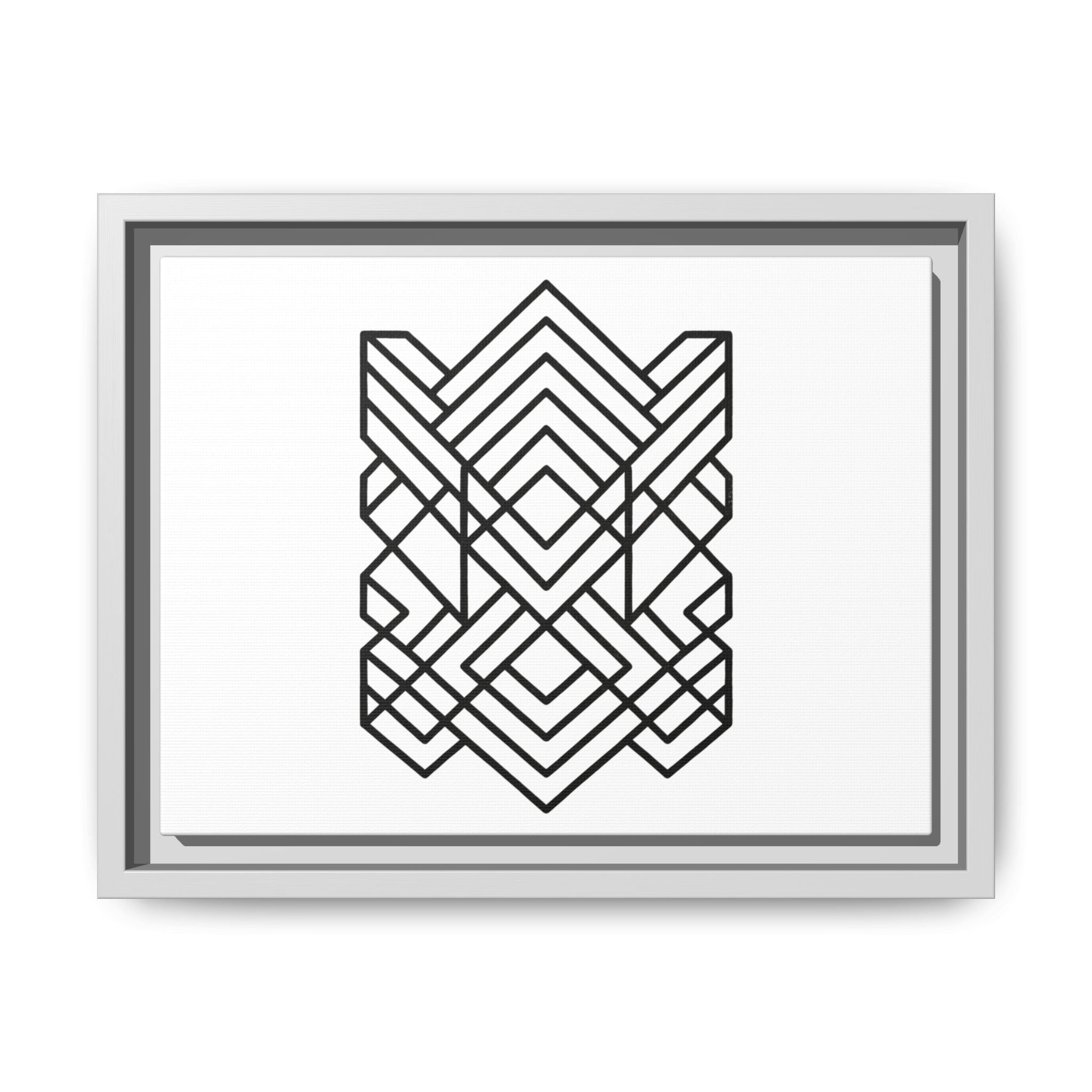 Framed Geometric Art Canvas