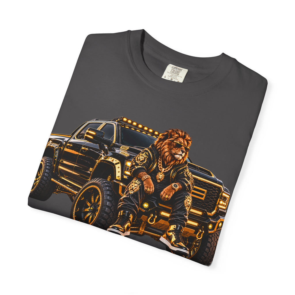 Lion Truck Graphic T-Shirt — Bold Off‑Road Crew Tee