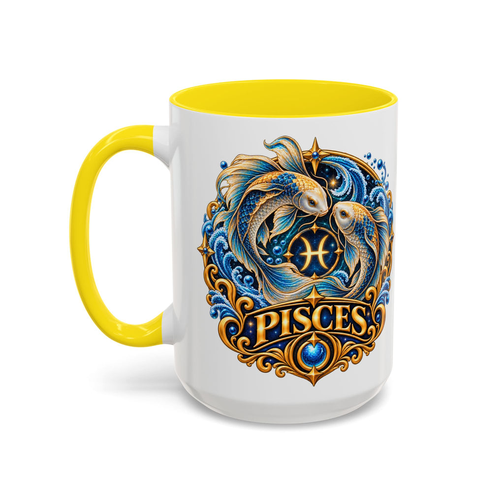 Pisces Zodiac Coffee Mug — Decorative Accent Astrology Mug (11/15oz)