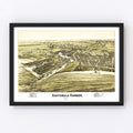 Vintage Map of Ashtabula Harbor, Ohio 1896