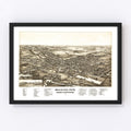 Vintage Map of Bellevue, Ohio 1880