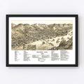 Vintage Map of Bellaire, Ohio 1882
