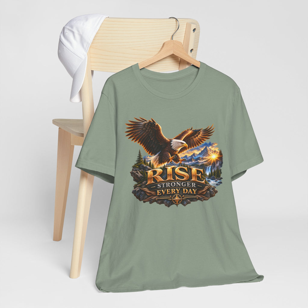 Rise Stronger Every Day Eagle T-Shirt — Inspirational Outdoors Graphic Tee